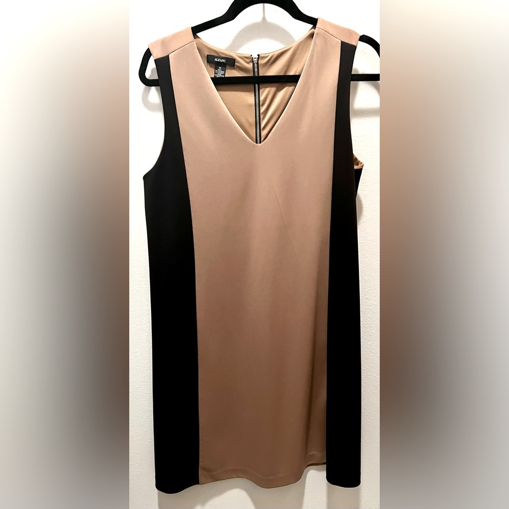 Alfani contour dress brown and black size 10